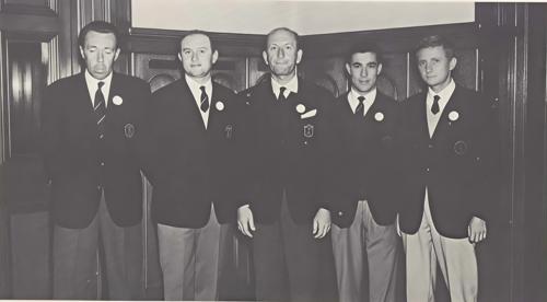 Franco Bevione, Nadi Berruti, Conte Giuseppe Sabini, Angelo Crocce, Alberto Schiaffino